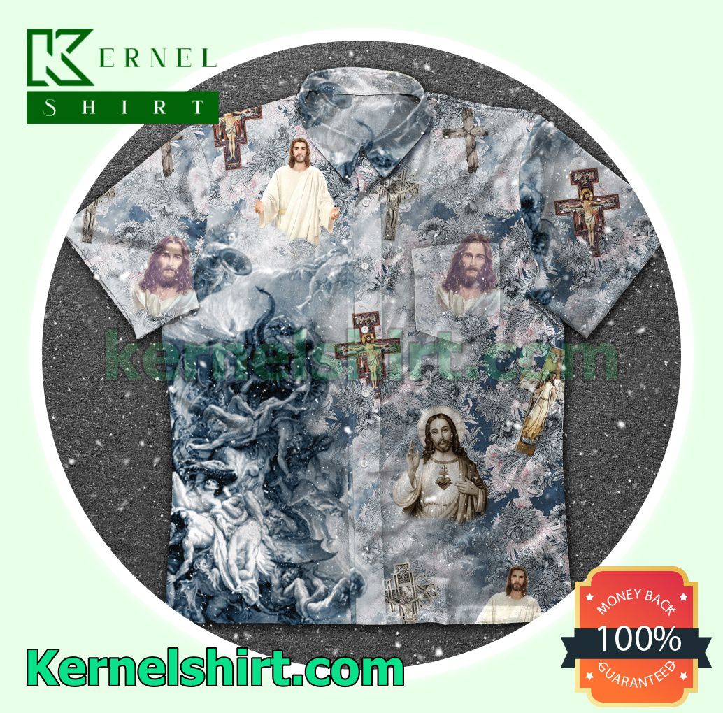 Jesus Fall Of The Rebel Angels Beach Shirts