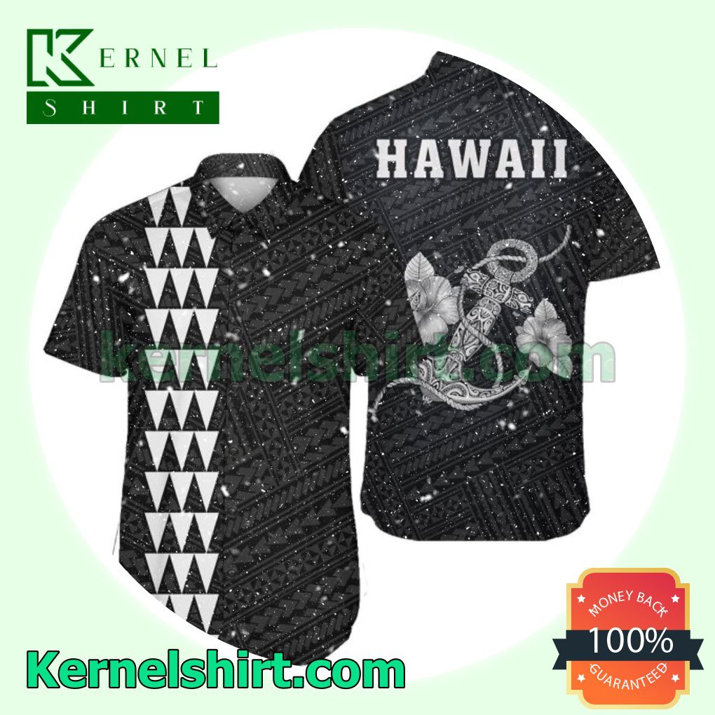 Kakau Polynesian Anchor White Beach Shirts