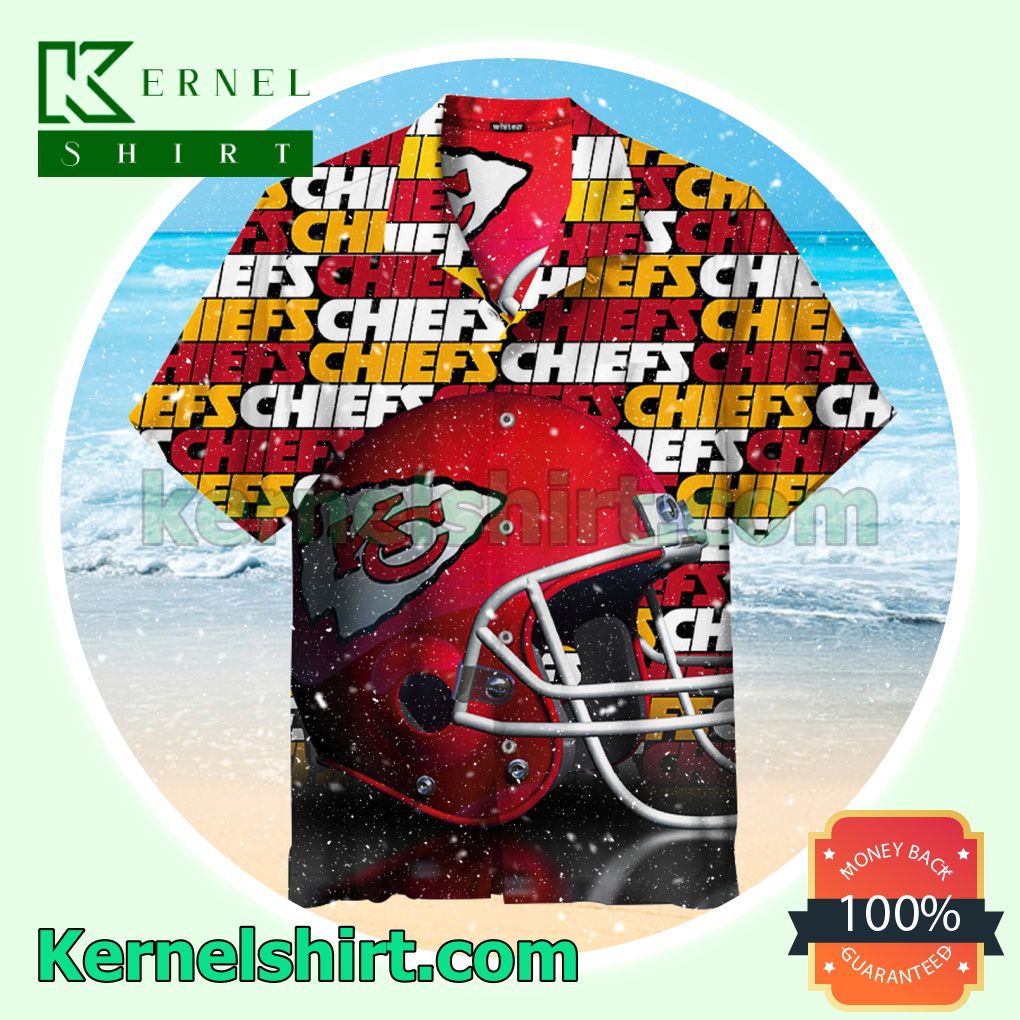 Kansas City Chiefs American Football Team Big Helmet Beach Shirt