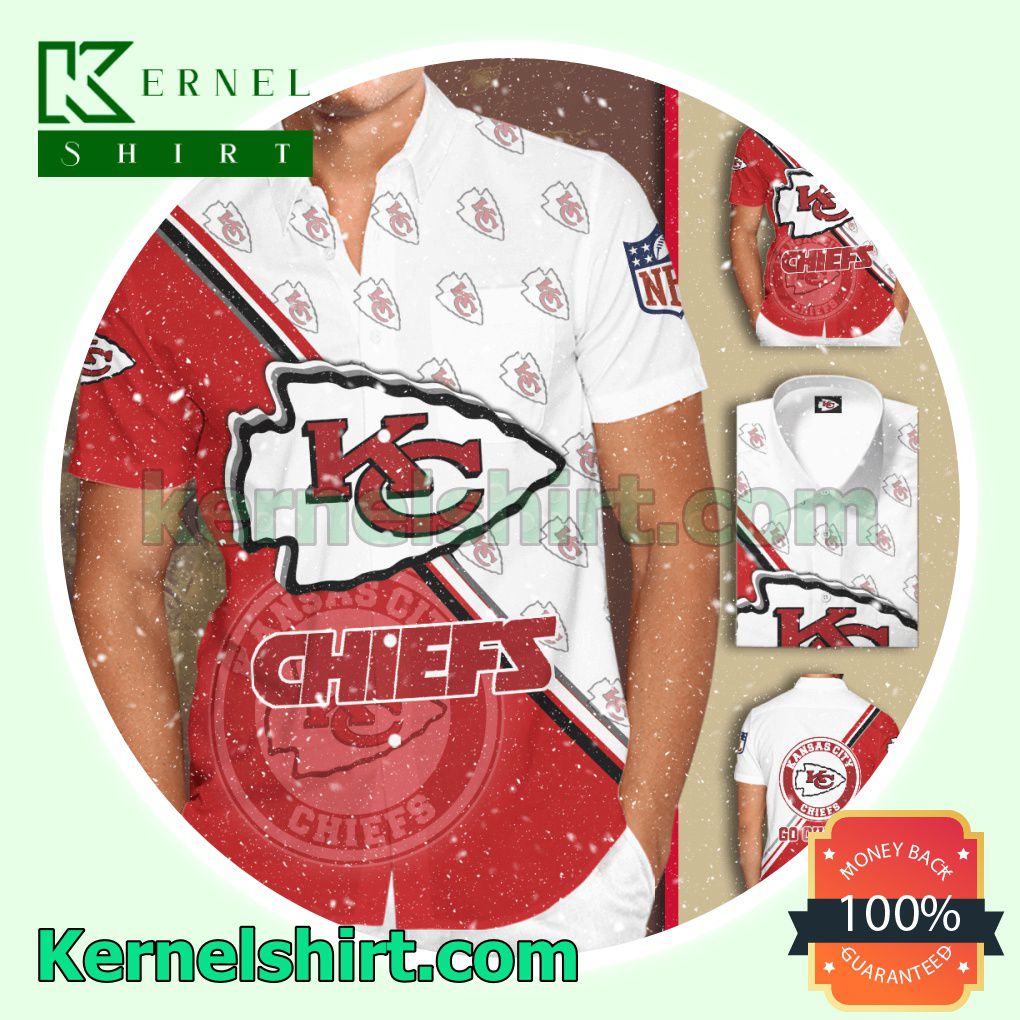 Kansas City Chiefs Logo Red White Aloha Beach Hawaiian Shirt