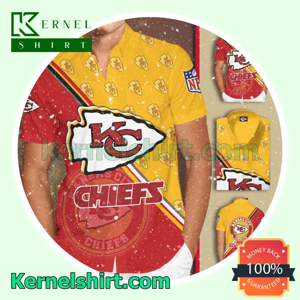 Kansas City Chiefs Red Yellow Aloha Beach Hawaiian Shirt