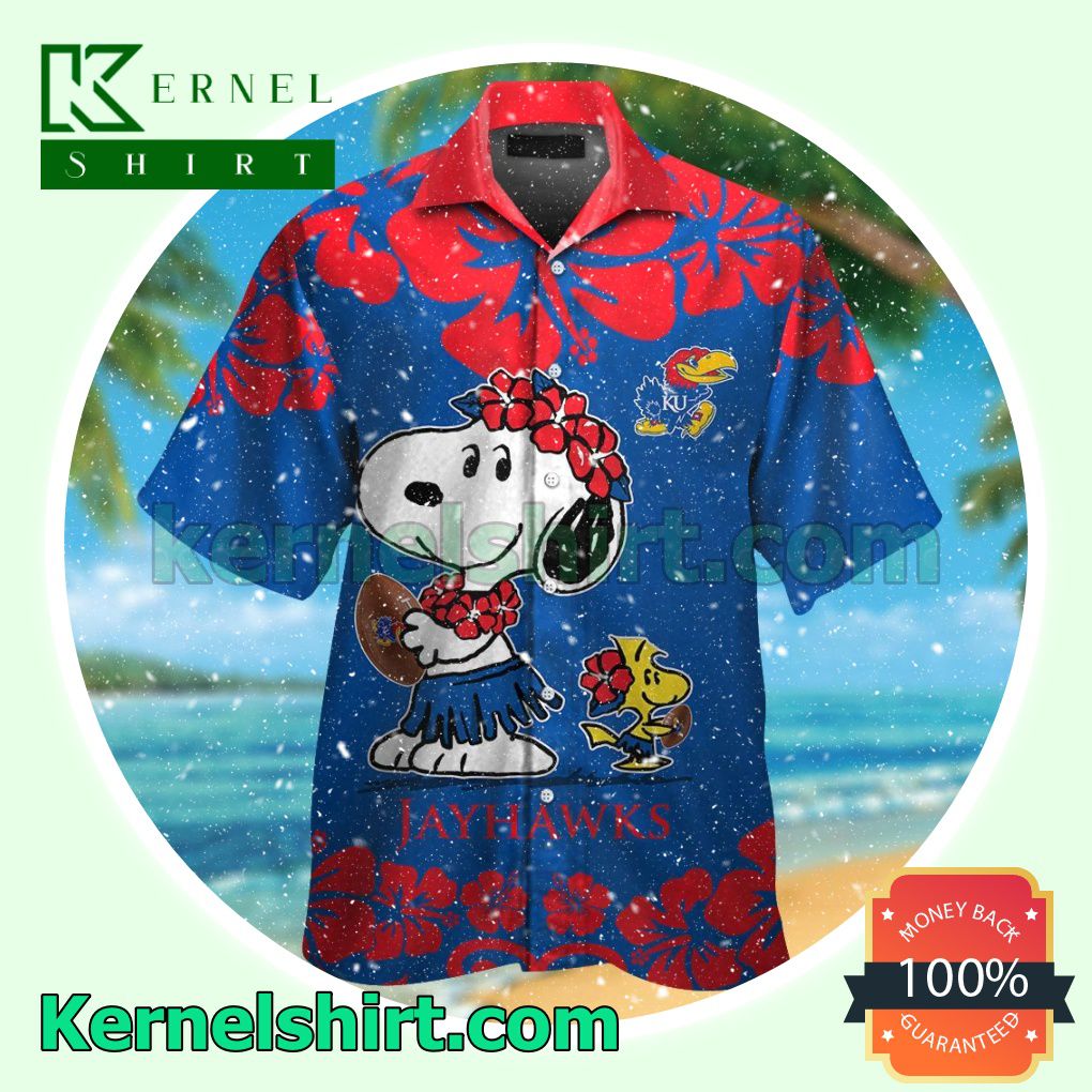 Kansas Jayhawks & Snoopy Summer Hawaiian Shirt