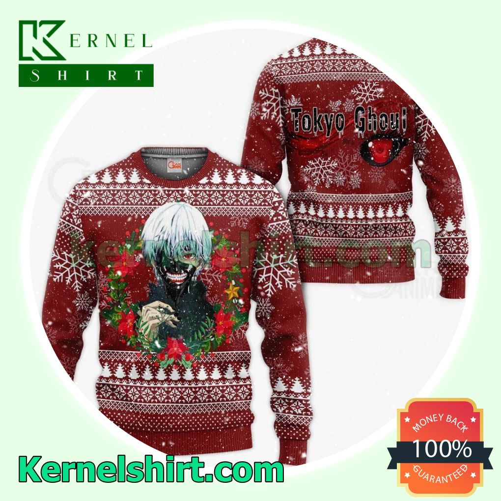 Ken Kaneki Cool Ugly Christmas Tokyo Ghoul Gift Idea Fans Gift Hoodie Sweatshirt Button Down Shirts