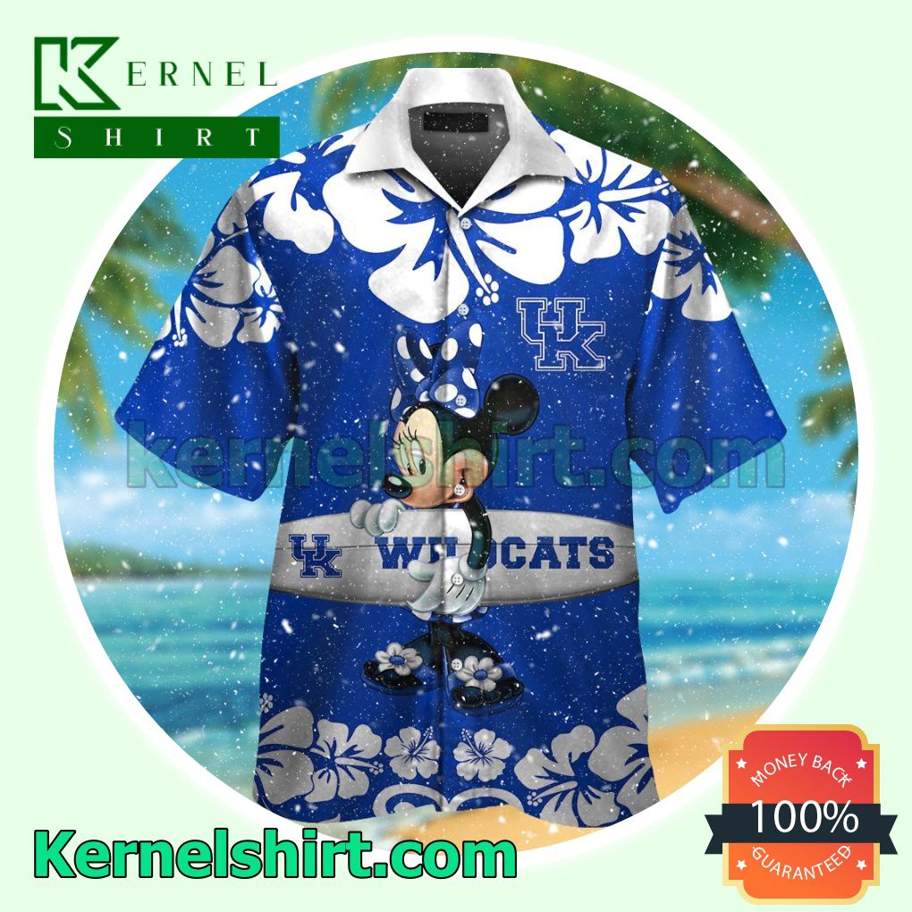 Kentucky Wildcats & Minnie Mouse Summer Hawaiian Shirt