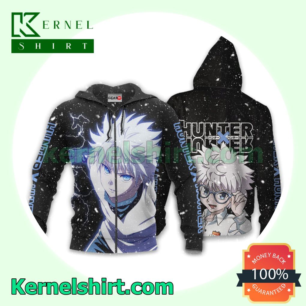 Killua Zoldyck Hunter x Hunter Anime Fans Gift Hoodie Sweatshirt Button Down Shirts