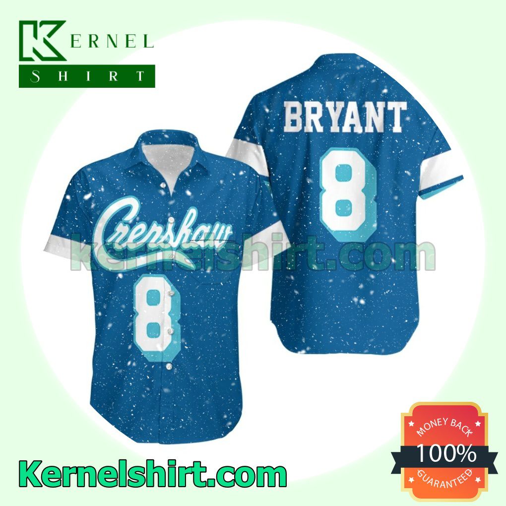 Kobe Bryant 8 Crenshaw Blue Beach Shirt