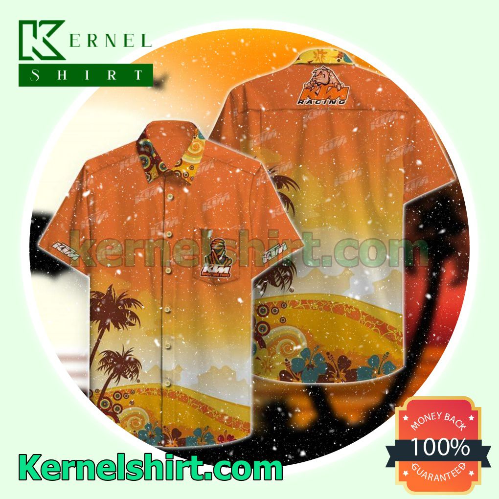 Ktm Racing Orange Beach Shirt