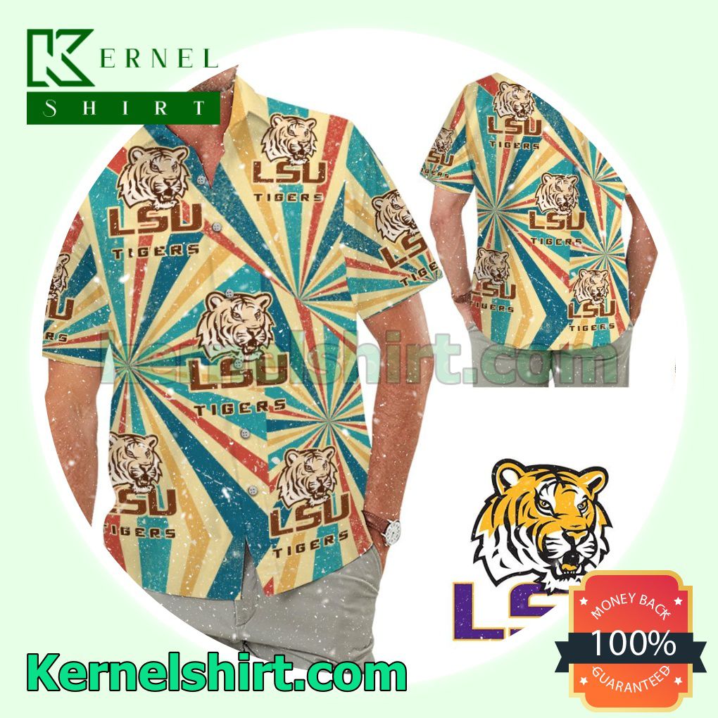 LSU Tigers Retro Vintage Style Summer Hawaiian Shirt