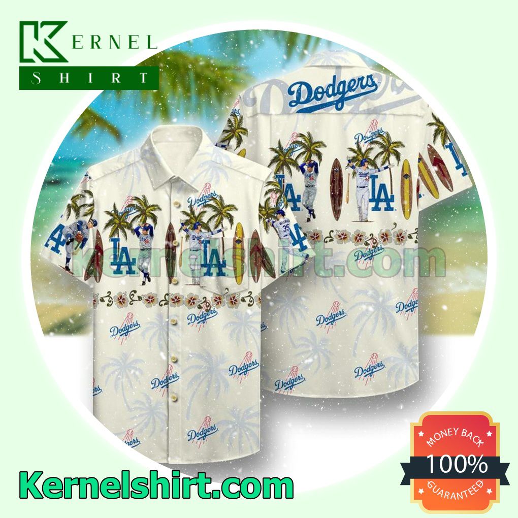 La Dodgers Beach Pattern Beach Shirt