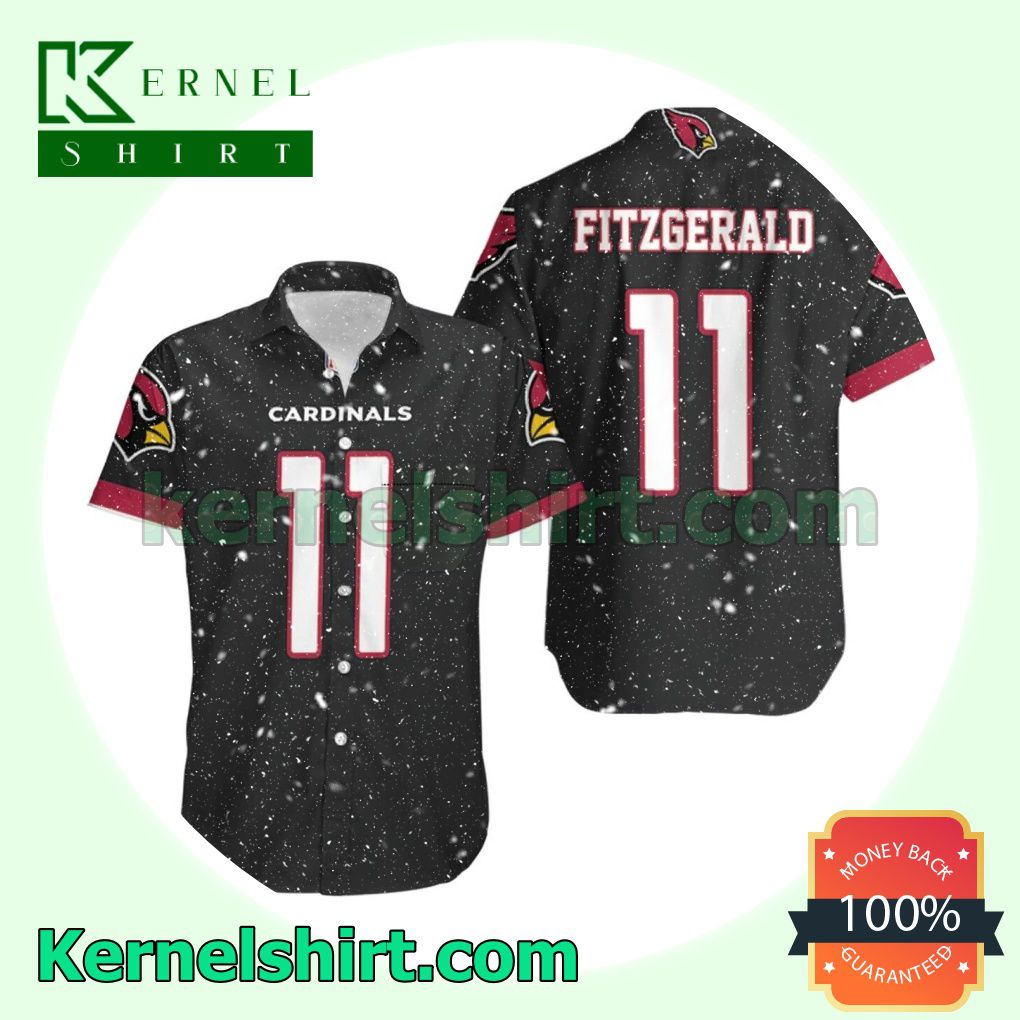 Larry Fitzgerald 11 Arizona Cardinals Alternate Game Black Beach Shirt