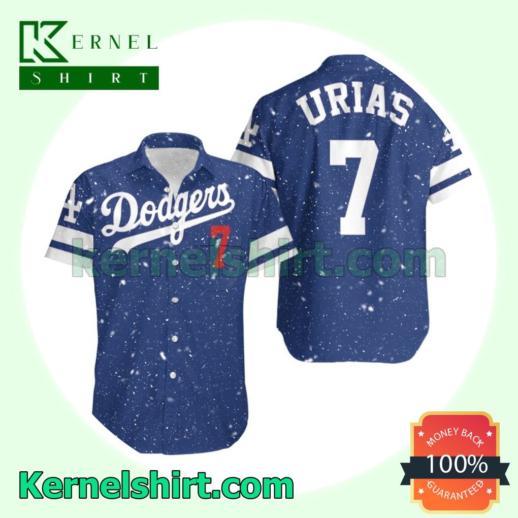 Los Angeles Dodgers Julio Urias 7 2020 Mlb Blue Beach Shirt