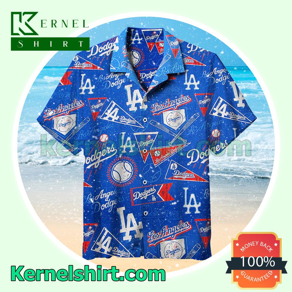 Los Angeles Dodgers Logo And Symbol Blue Beach Shirt