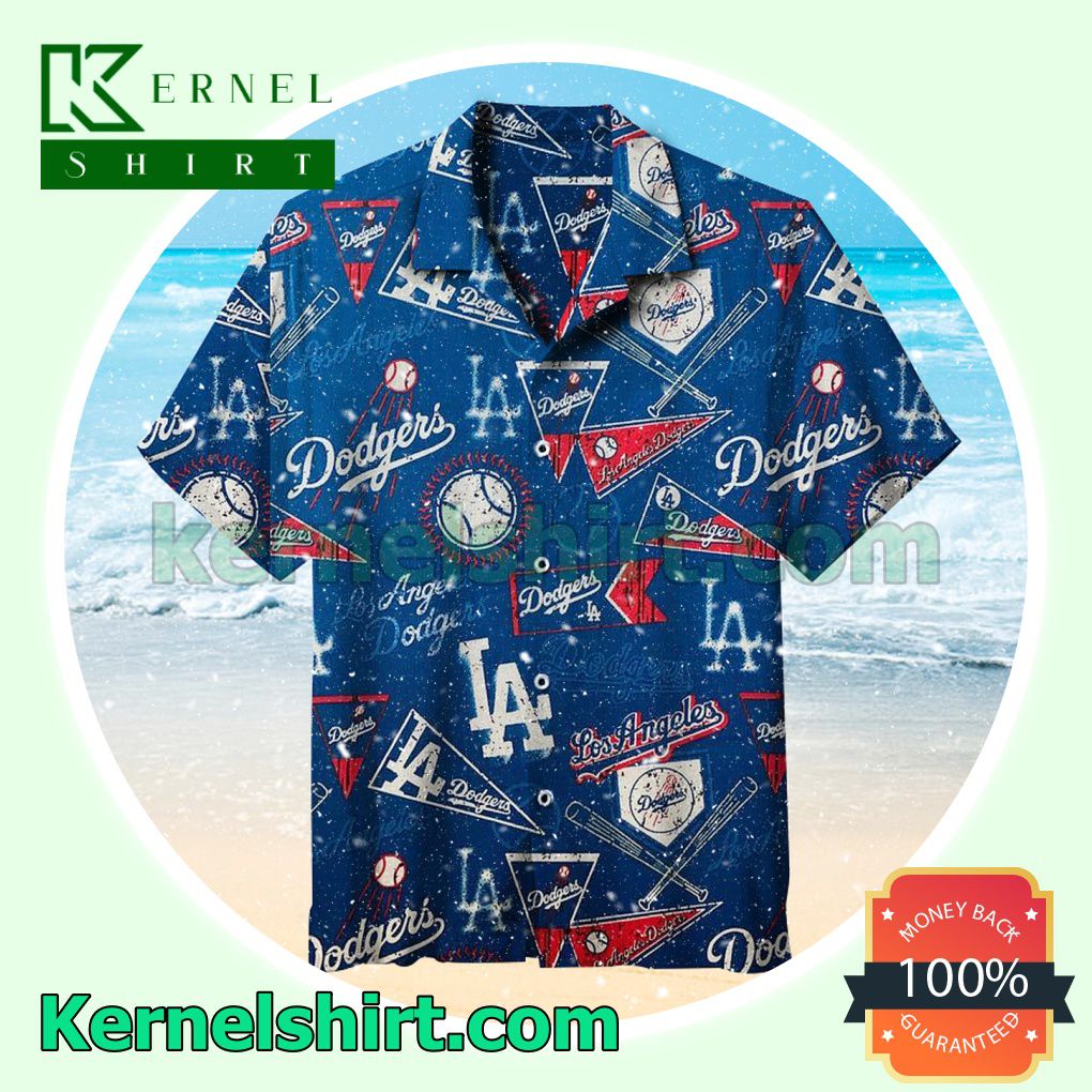 Los Angeles Dodgers Logo And Symbol Navy Beach Shirt