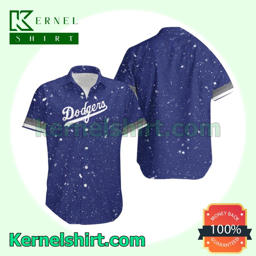 Los Angeles Dodgers Royal Jersey Inspired Style Beach Shirt