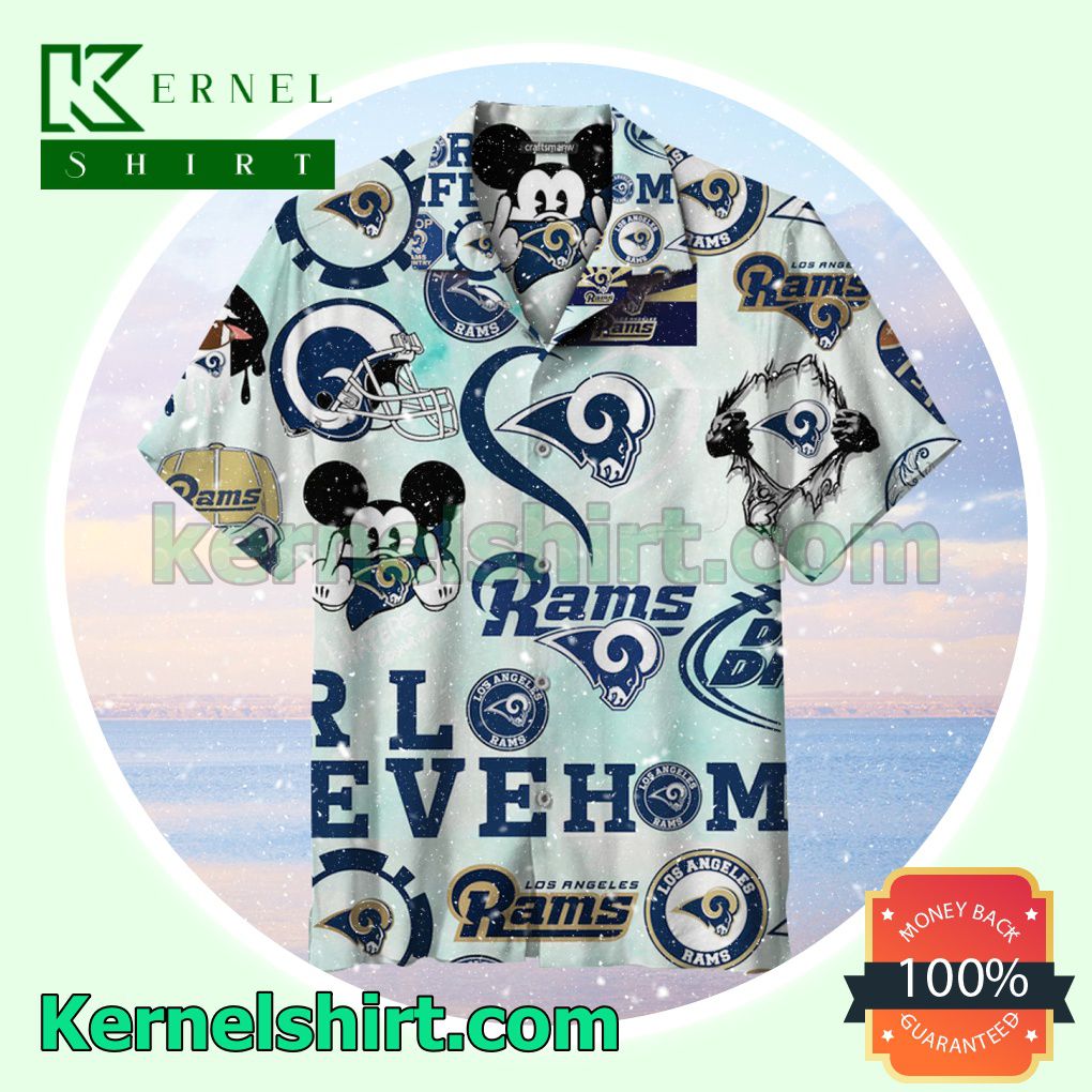 Los Angeles Rams Mickey Mouse Beach Shirt