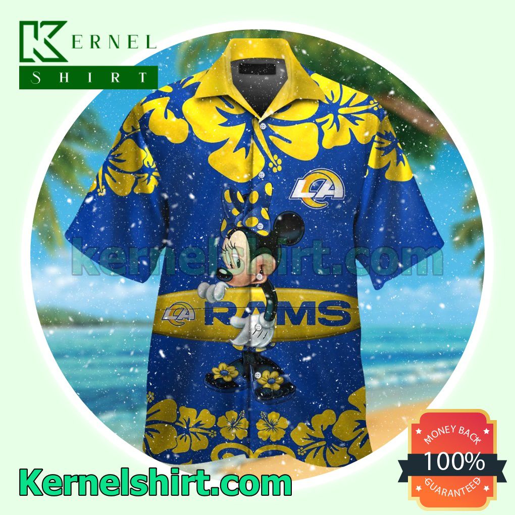 Los Angeles Rams & Minnie Mouse Summer Hawaiian Shirt