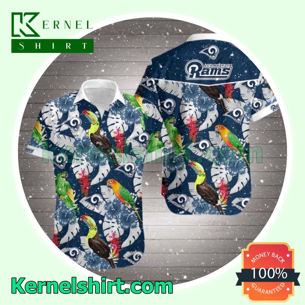 Los Angeles Rams Parrot Hibiscus Beach Shirts