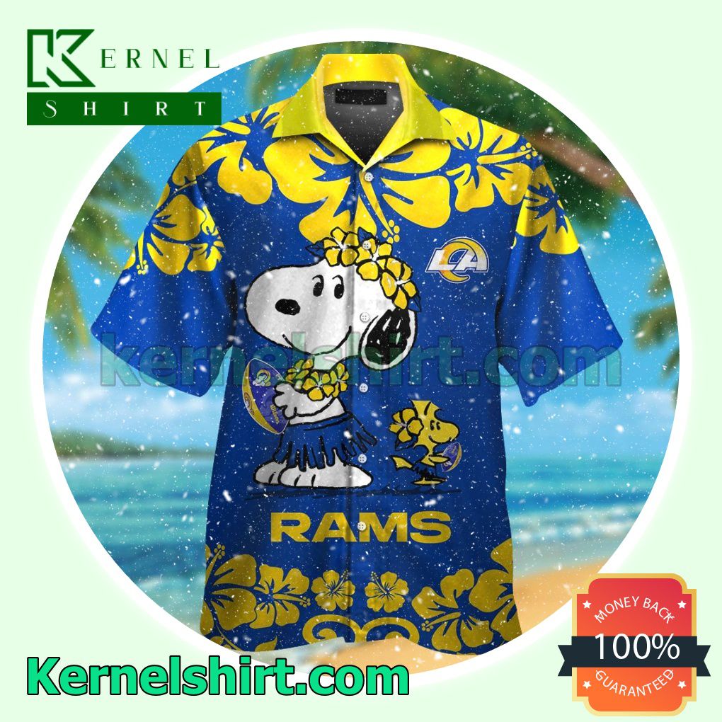 Los Angeles Rams & Snoopy Summer Hawaiian Shirt