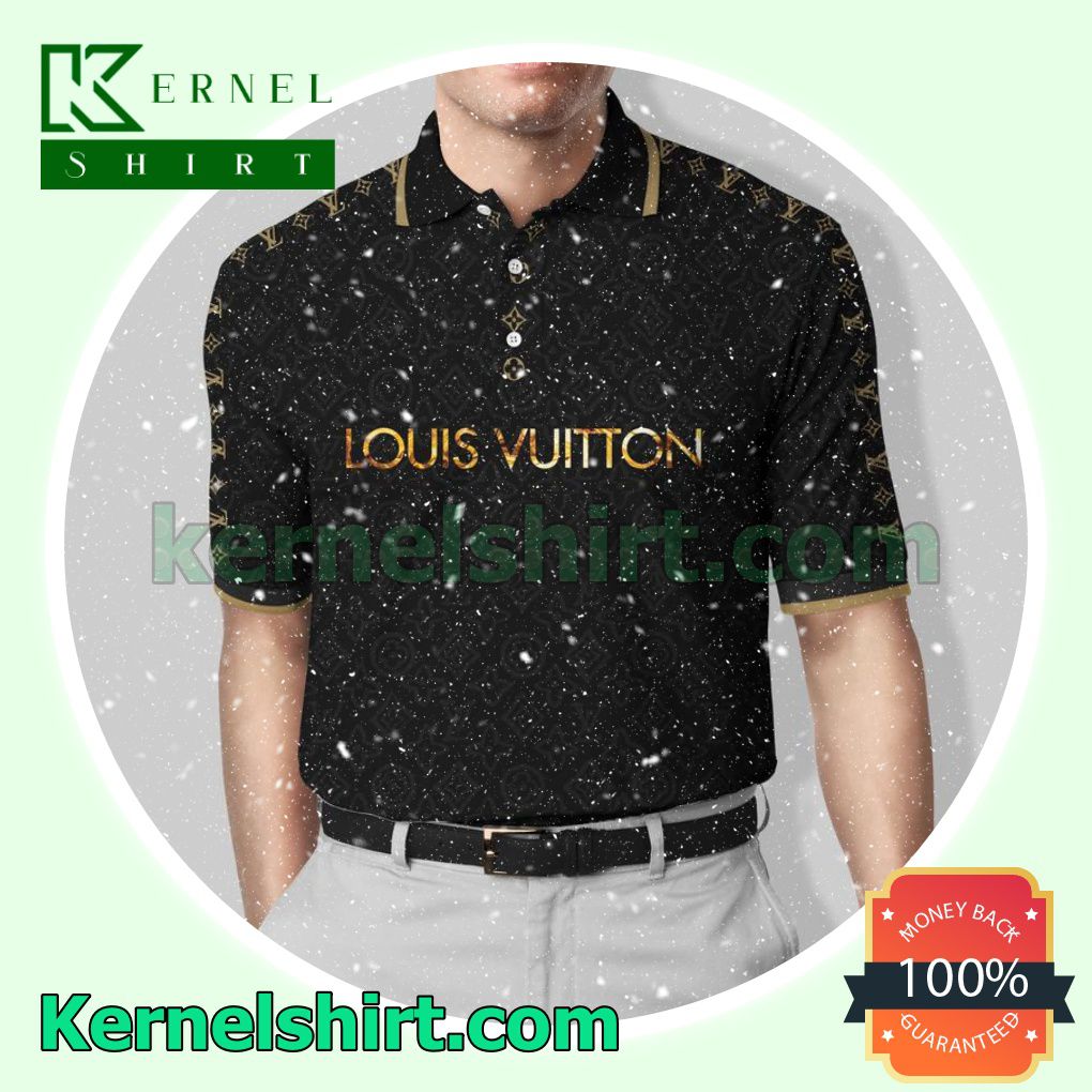 Louis Vuitton Luxury Brand Black Golf Polo