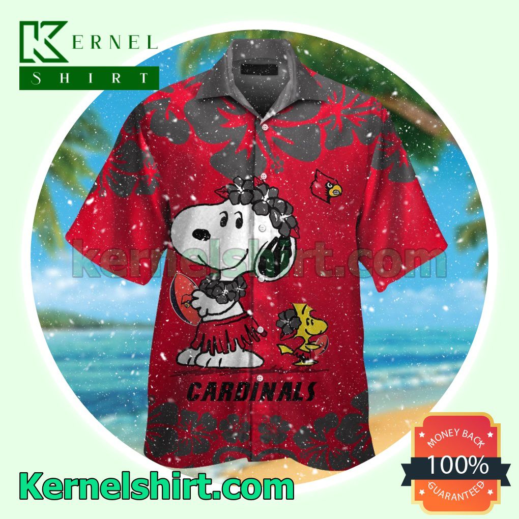 Louisville Cardinals & Snoopy Summer Hawaiian Shirt