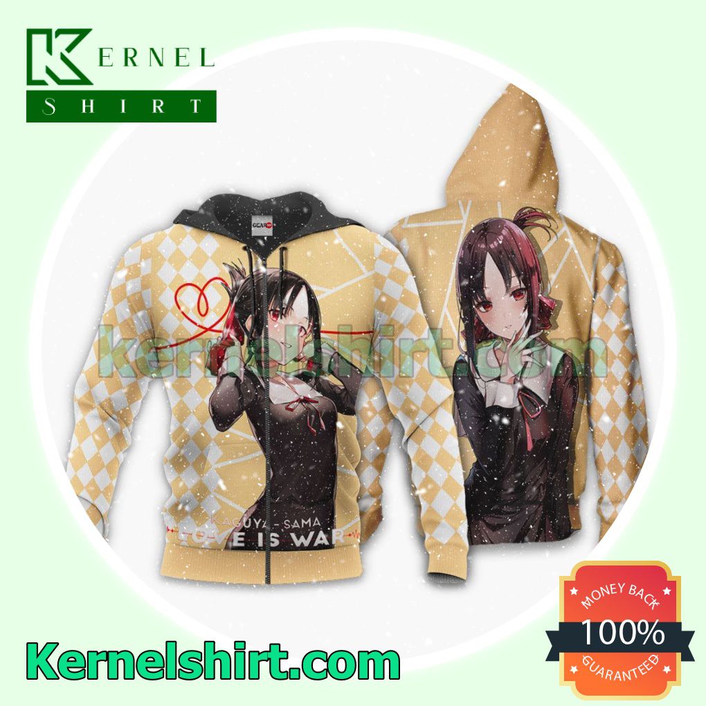 Love Is War Kaguya Shinomiya Kaguya-sama Anime Merch Fans Gift Hoodie Sweatshirt Button Down Shirts