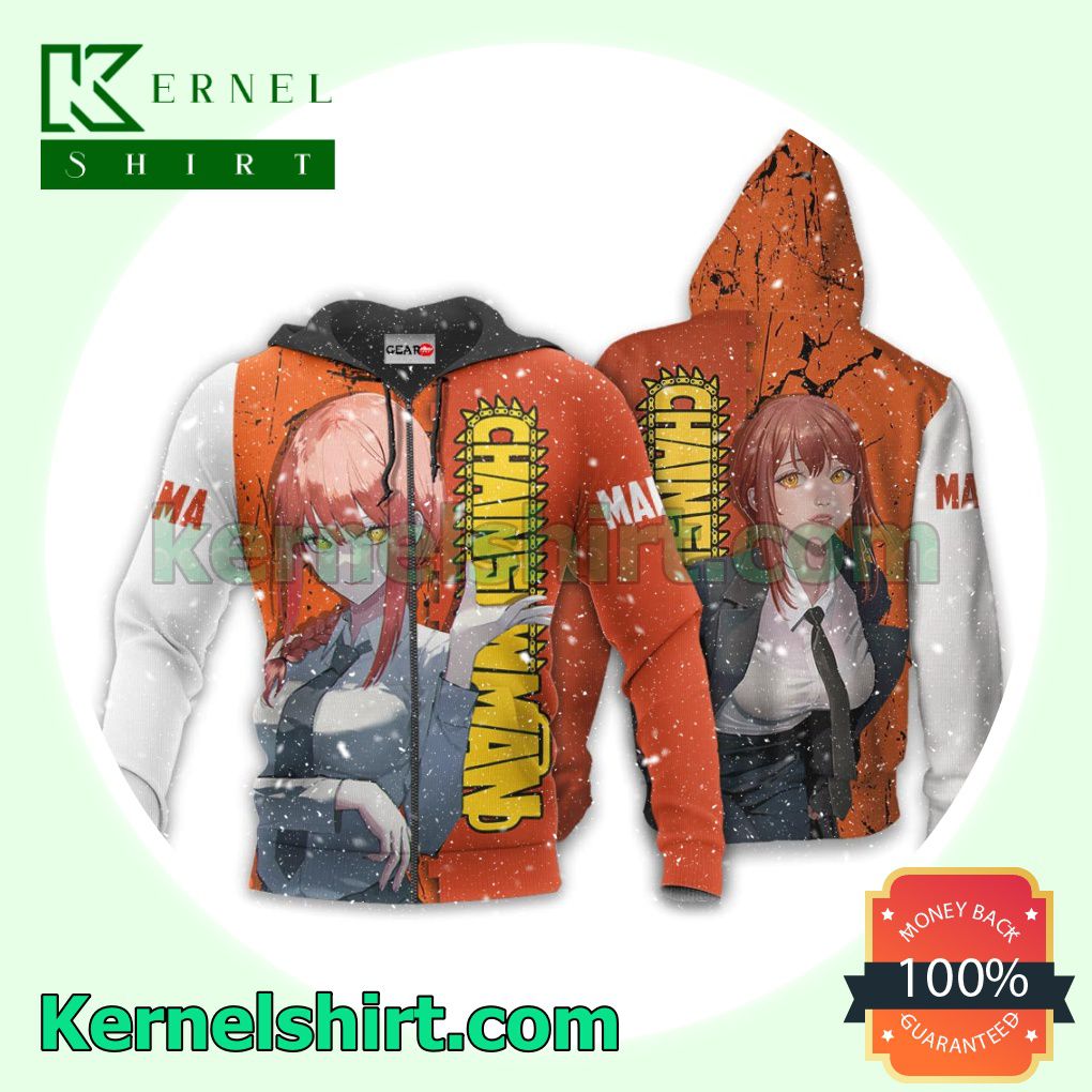 Makima Chainsaw Man Anime Fans Gift Hoodie Sweatshirt Button Down Shirts