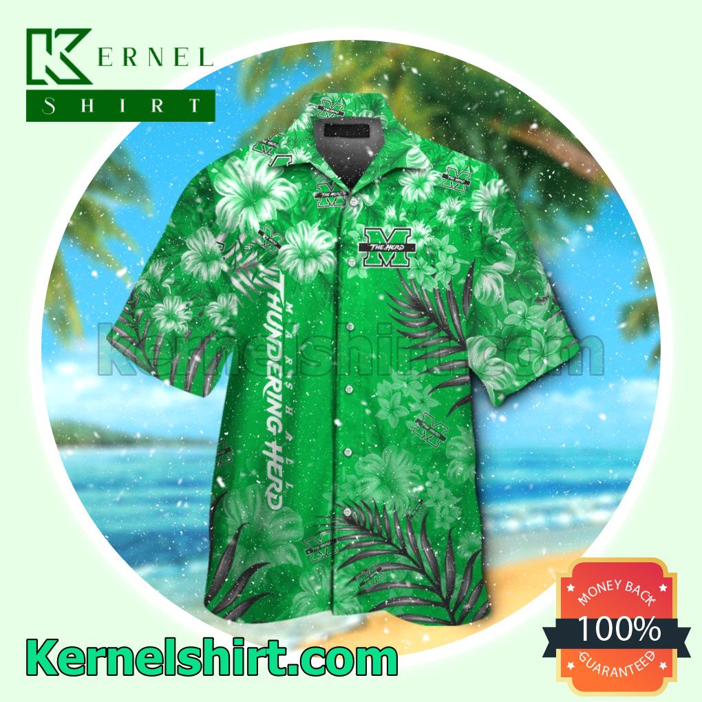 Marshall Thundering Herd Summer Hawaiian Shirt