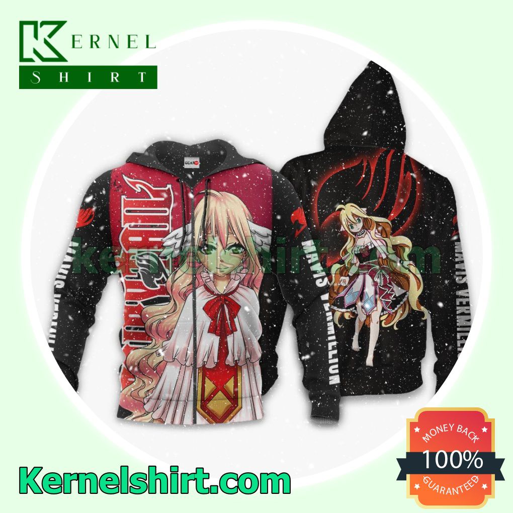 Mavis Vermillion Fairy Tail Anime Merch Stores Fans Gift Hoodie Sweatshirt Button Down Shirts