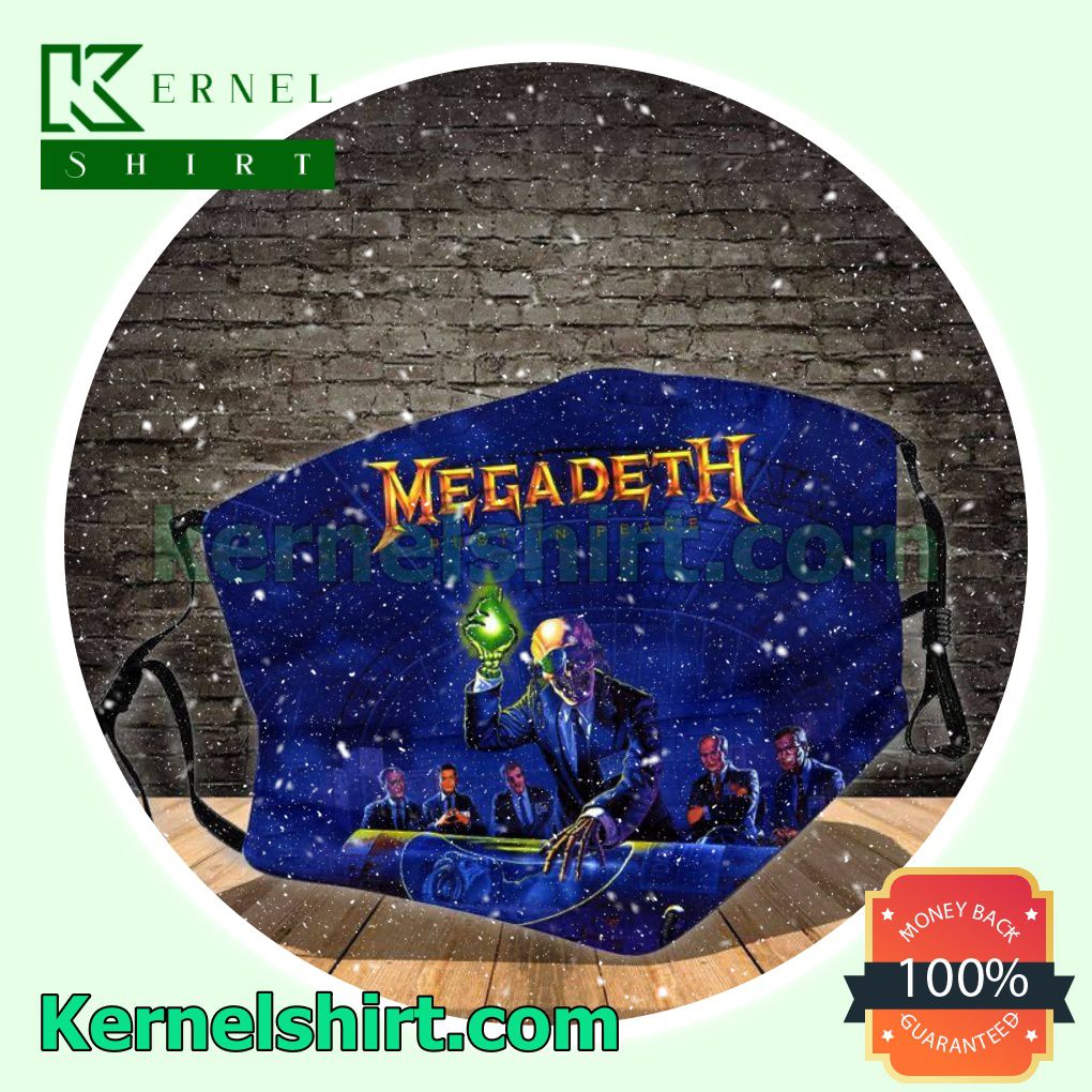 Megadeth Rust In Peace Album Cover Washable Mask