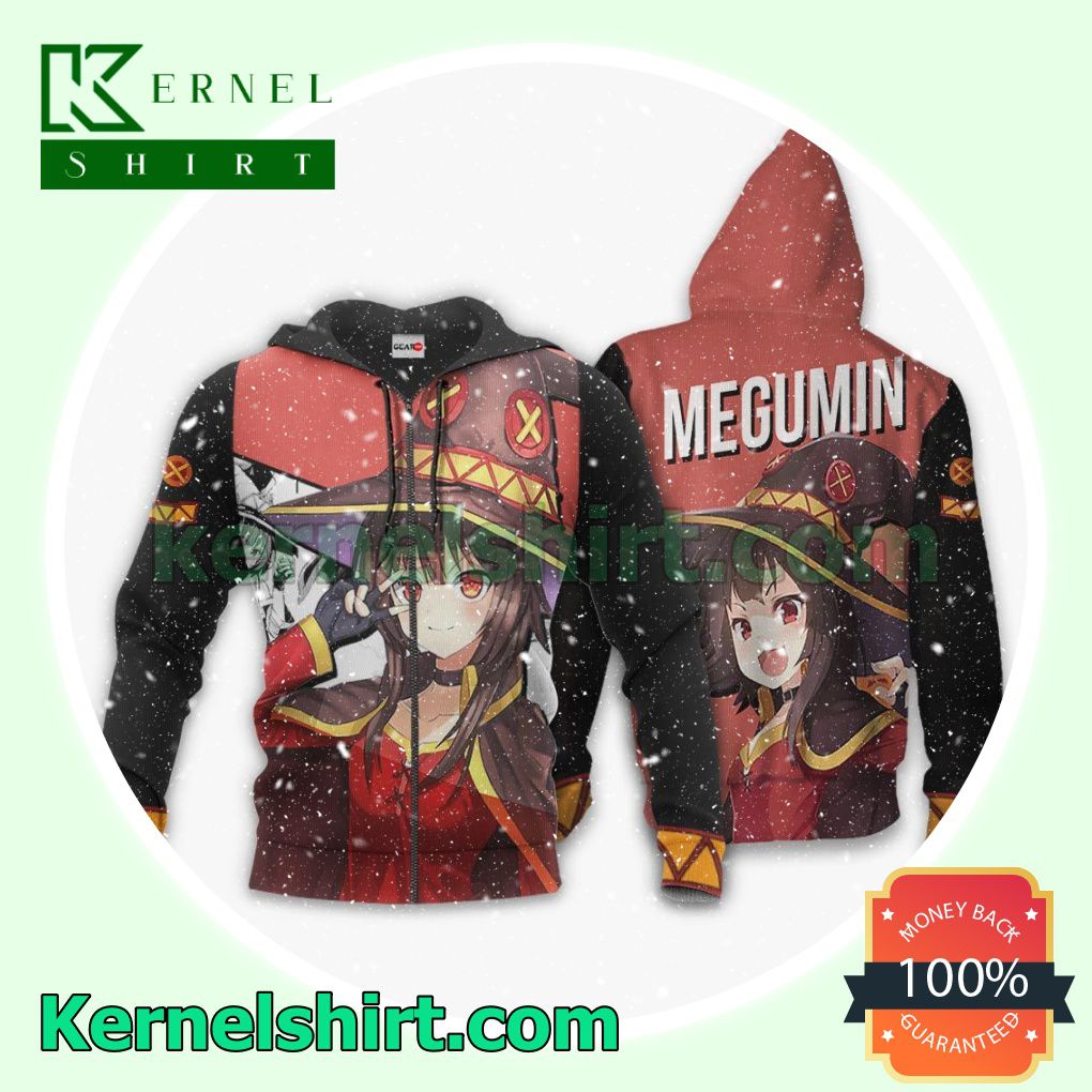 Megumin KonoSuba Anime Fans Gift Hoodie Sweatshirt Button Down Shirts