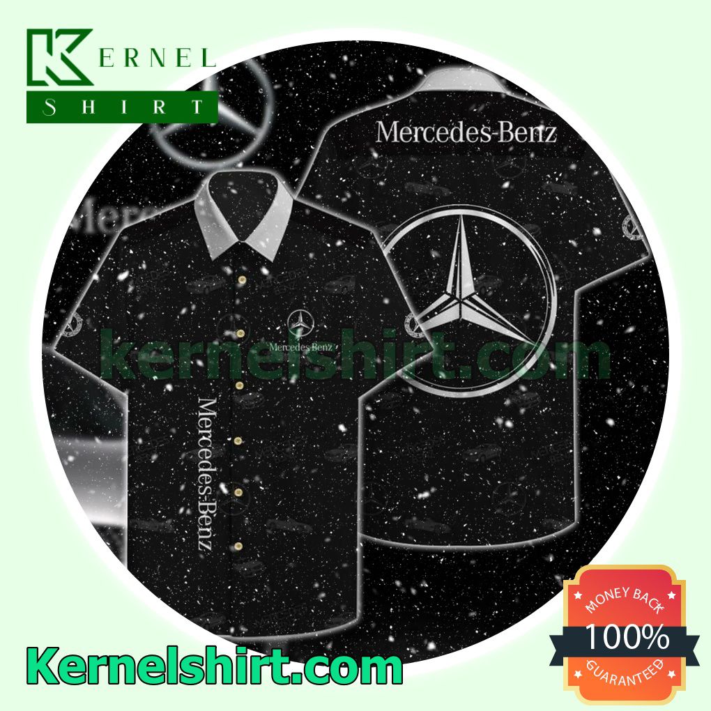 Top Rated Mercedes-benz Car Print Black Beach Shirt