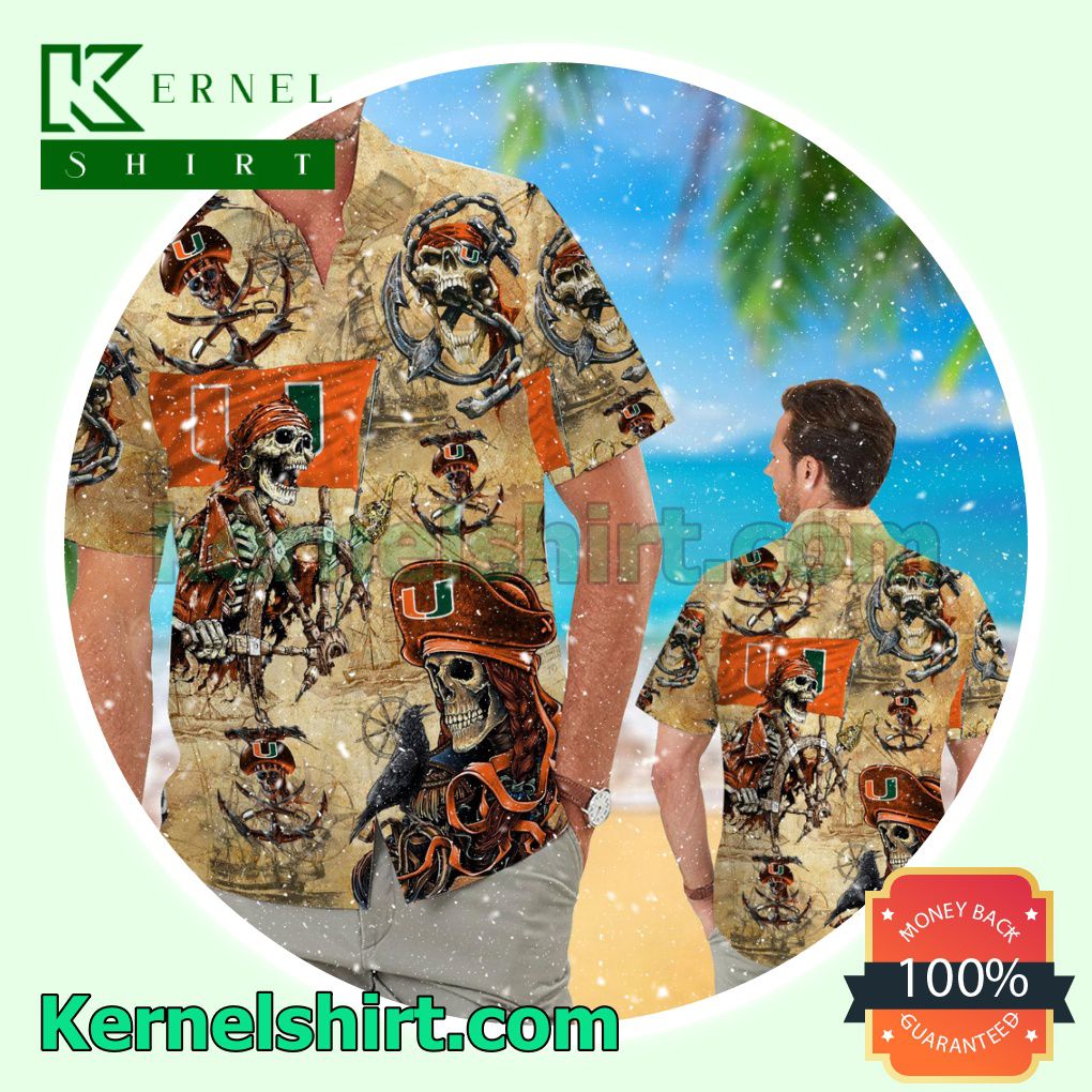 Miami Hurricanes Pirates Summer Hawaiian Shirt