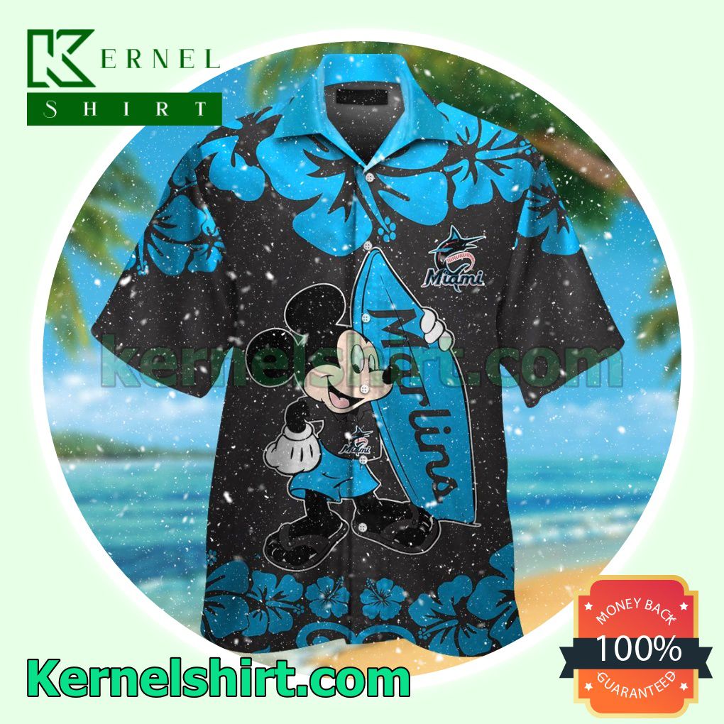 Miami Marlins Mickey Mouse Summer Hawaiian Shirt