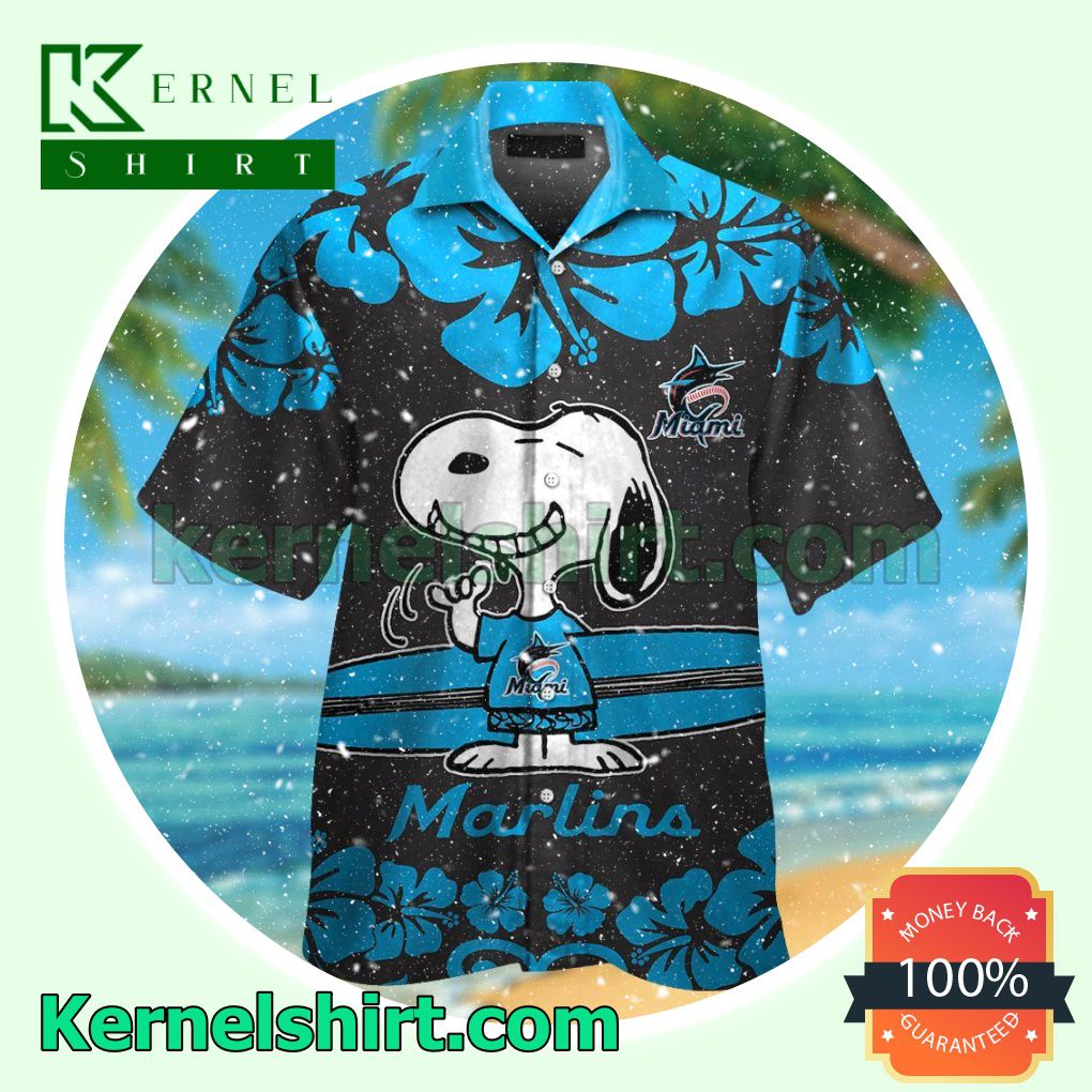 Miami Marlins Snoopy Summer Hawaiian Shirt