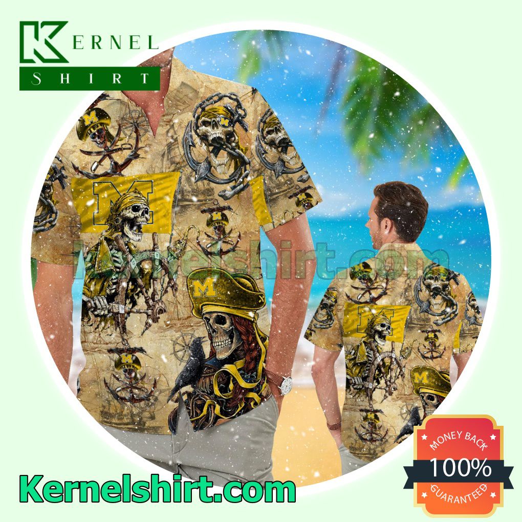 Michigan Wolverines Pirates Summer Hawaiian Shirt