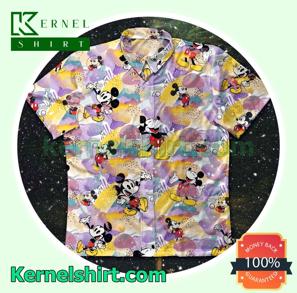 Mickey And Jellyfish Beach Shirts