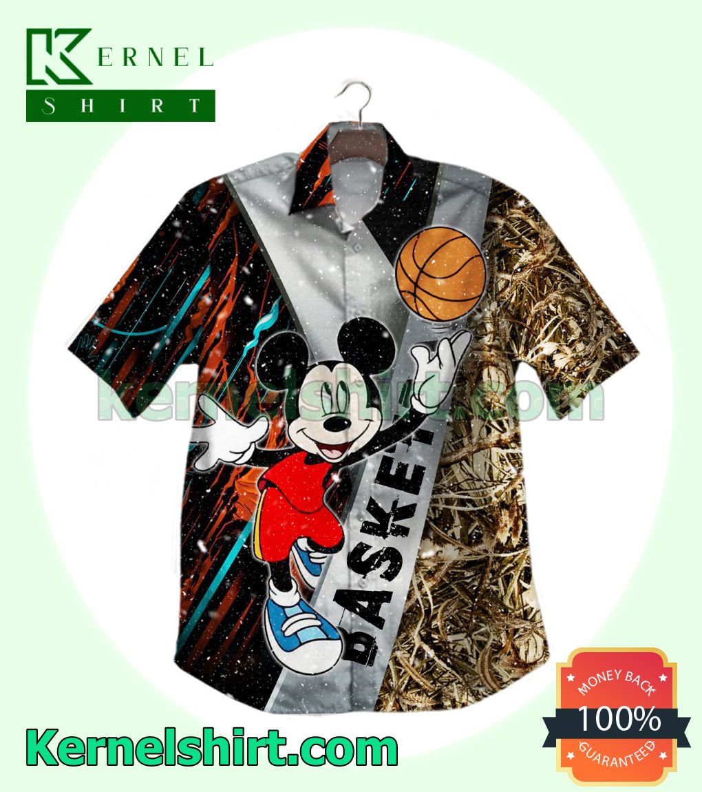 Mickey Basketball Beach Shirts