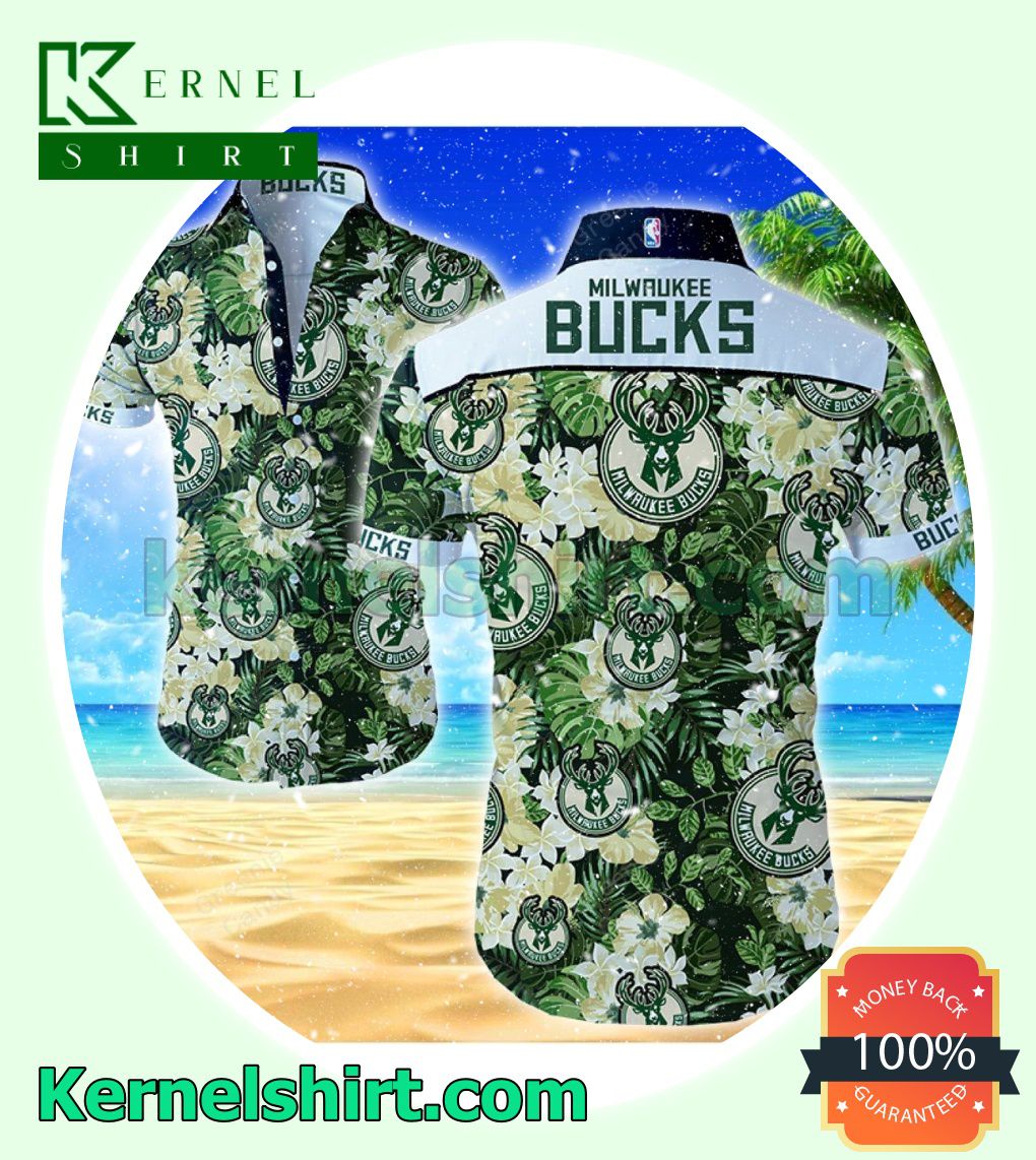 Milwaukee Bucks Floral Aloha Beach Hawaiian Shirt