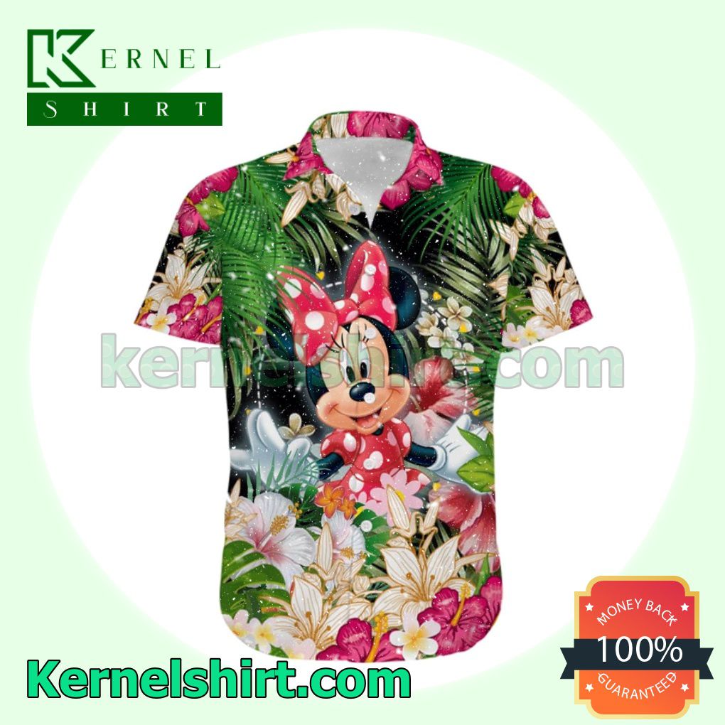 Minnie Mouse Lost In The Forest Disney Cartoon Graphics Aloha Beach Hawaiian Shirt