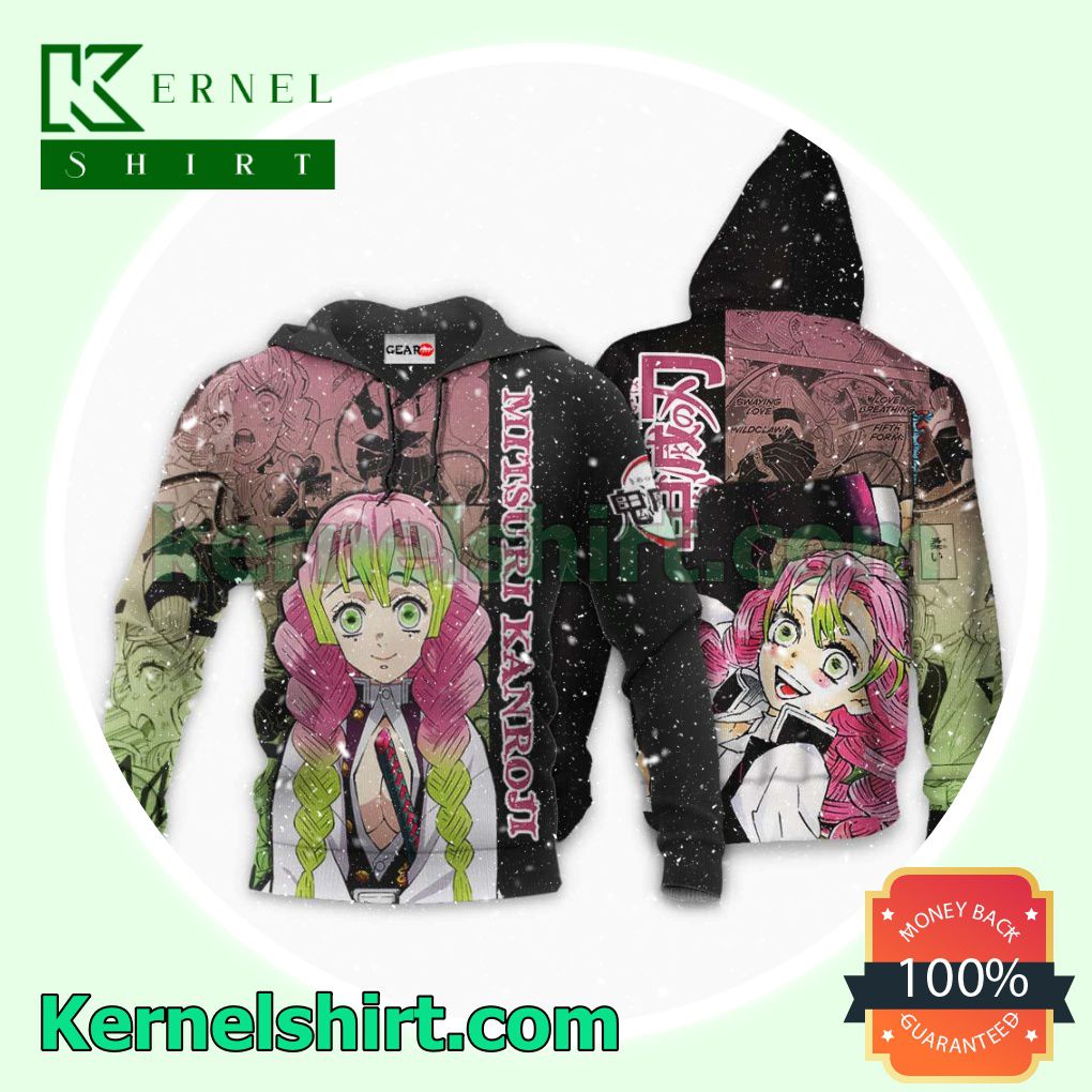 Present Mitsuri Kanroji Demon Slayer Anime Manga Fans Gift Hoodie Sweatshirt Button Down Shirts