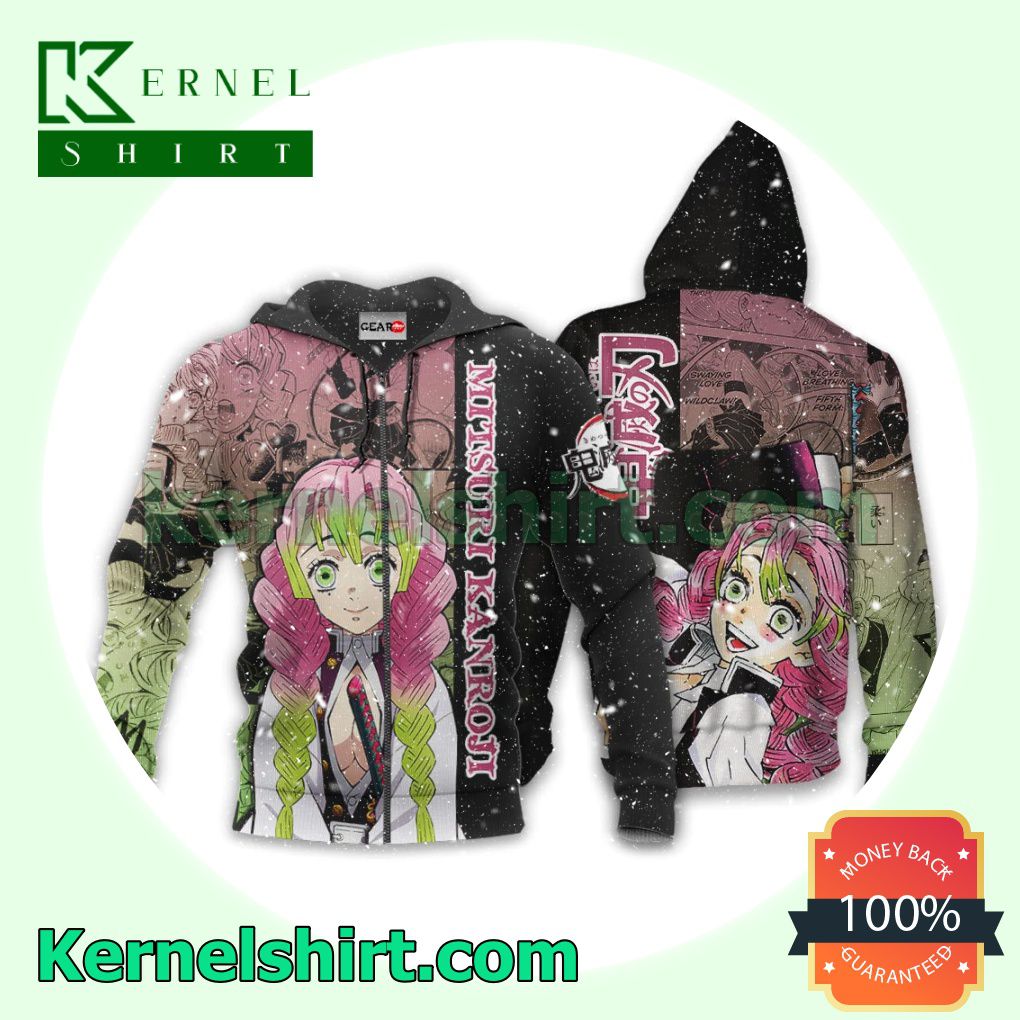 Hot Mitsuri Kanroji Demon Slayer Anime Manga Fans Gift Hoodie Sweatshirt Button Down Shirts