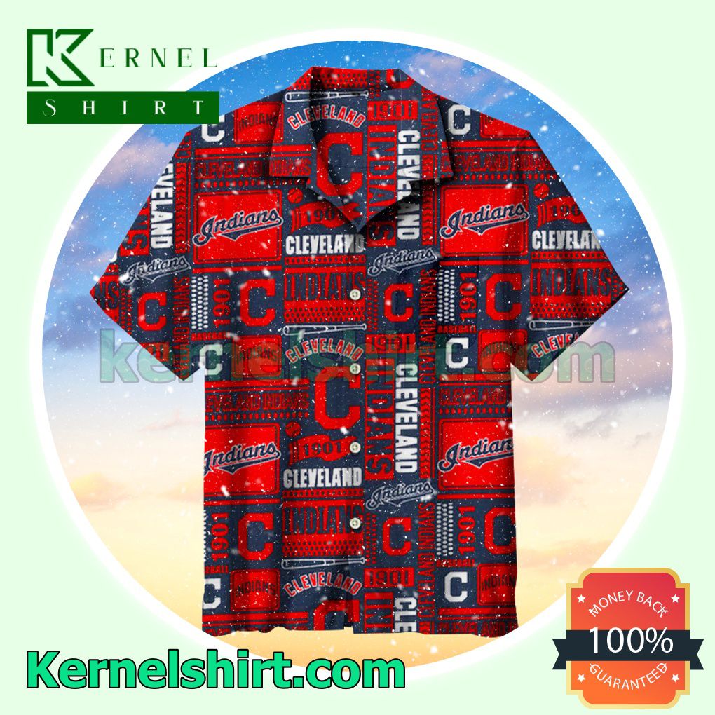 Mlb Cleveland Indians 1901 Tone Red Beach Shirt