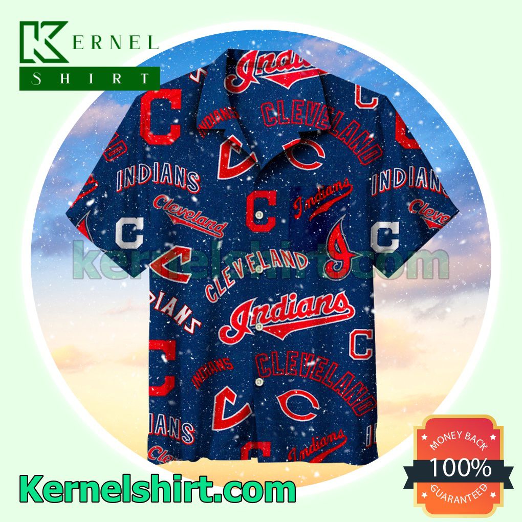 Mlb Cleveland Indians Navy Beach Shirt