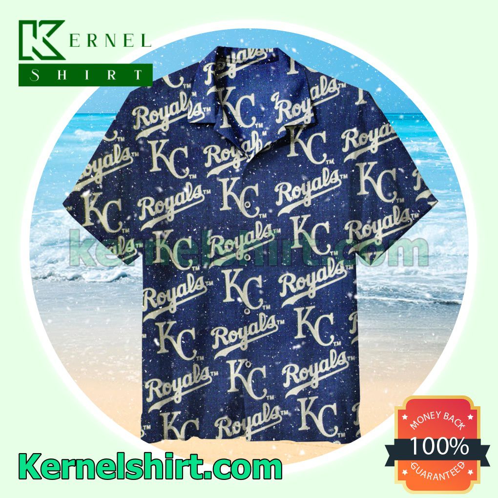 Mlb Kansas City Royals Vintage Navy Beach Shirt