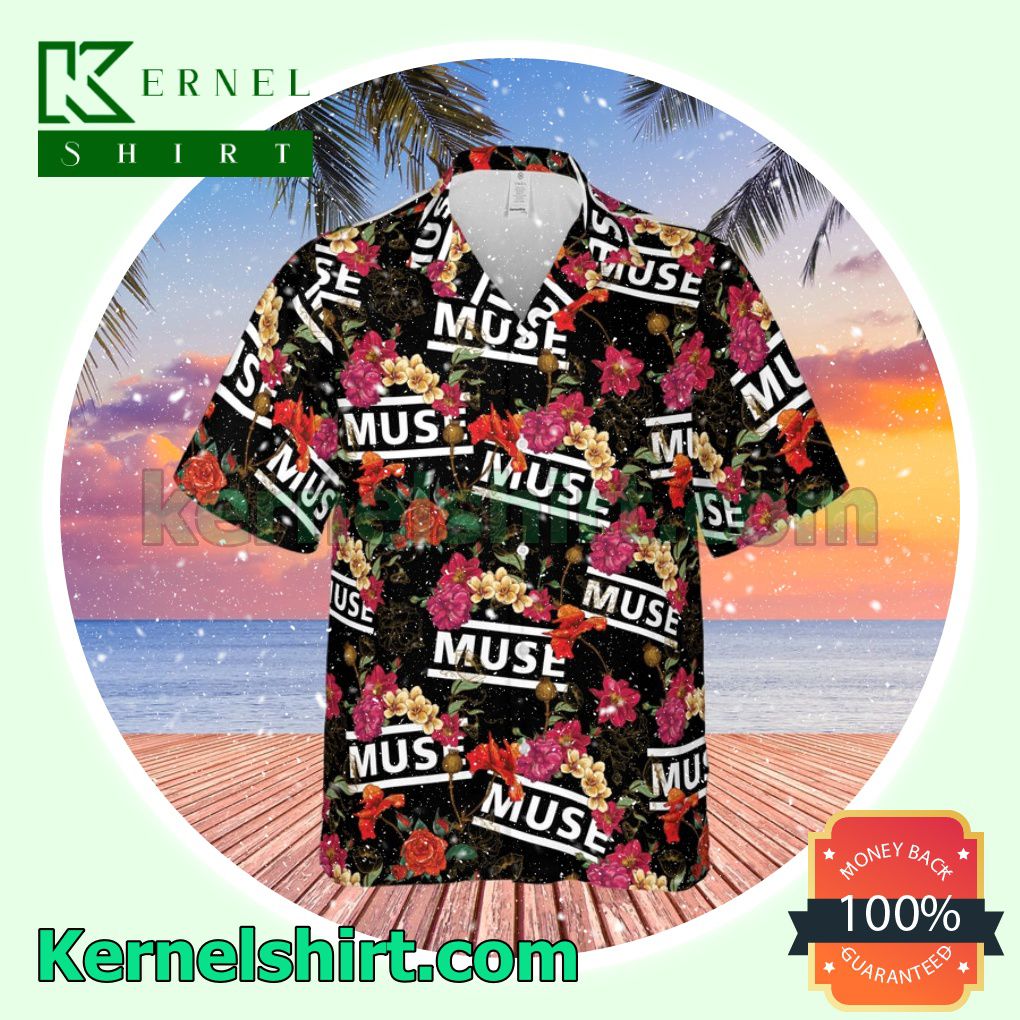 Muse Rock Band Floral Pattern Aloha Beach Hawaiian Shirt