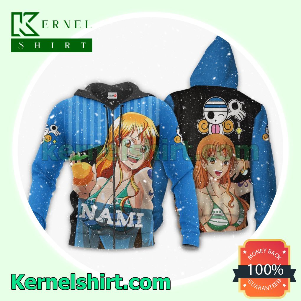 Nami Cat Burglar One Piece Anime Fans Gift Hoodie Sweatshirt Button Down Shirts