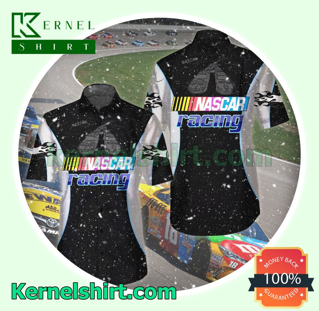 Nascar Racing Black And White Summer Beach Shirts