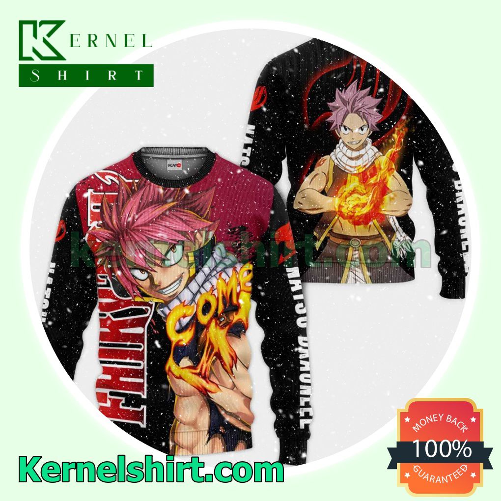 Top Natsu Dragneel Fairy Tail Anime Fans Gift Hoodie Sweatshirt Button Down Shirts