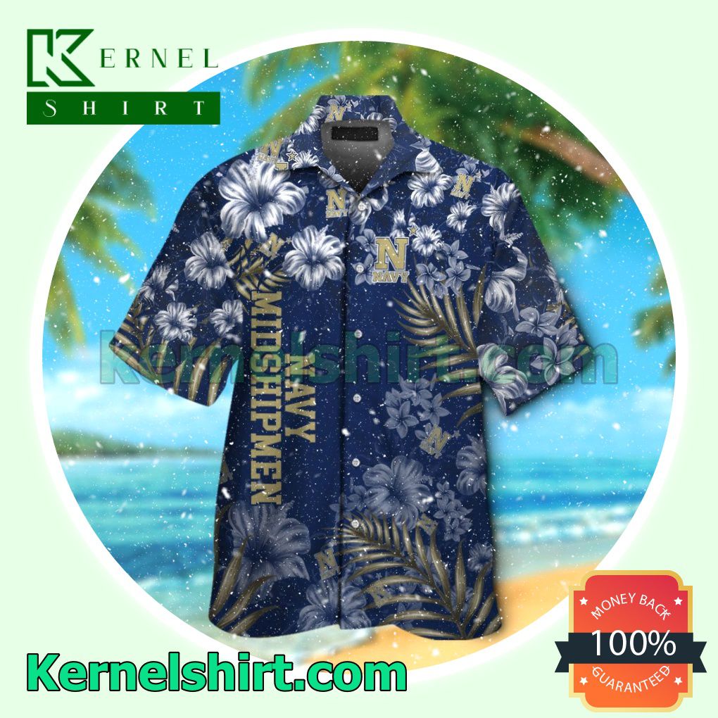 Navy Midshipmen Summer Hawaiian Shirt