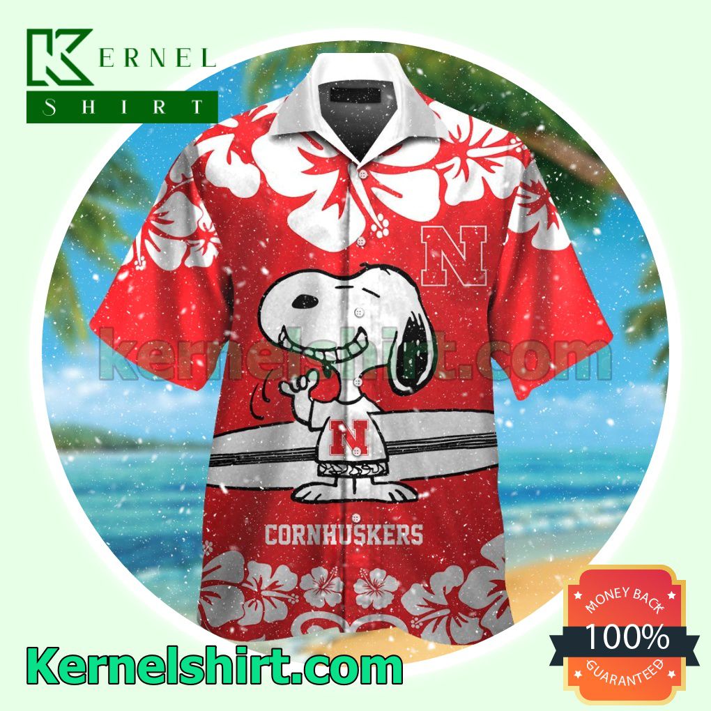 Nebraska Cornhuskers & Snoopy Summer Hawaiian Shirt